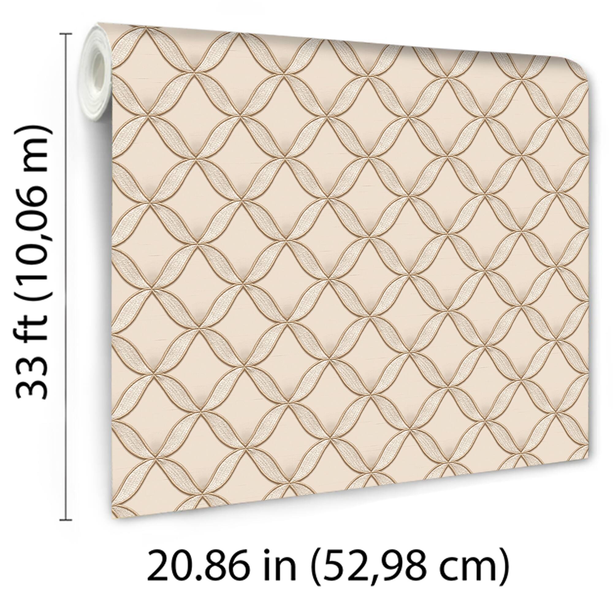 Designs Direct Geometric Trellis Wallpaper